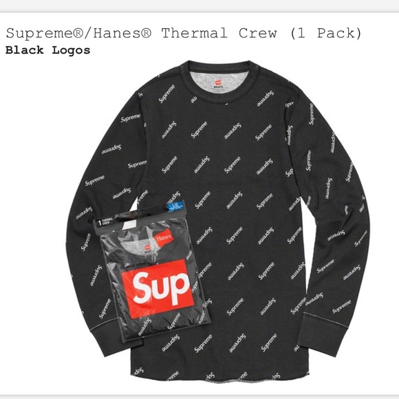 Supreme Hanes Thermal Crew Pack 